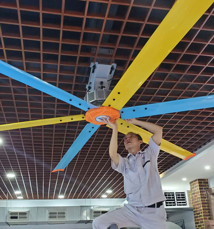 大型車間降溫通風(fēng)，永磁工業(yè)大風(fēng)扇低能耗免維護(hù)